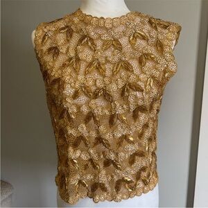 Vintage hand beaded elegant top